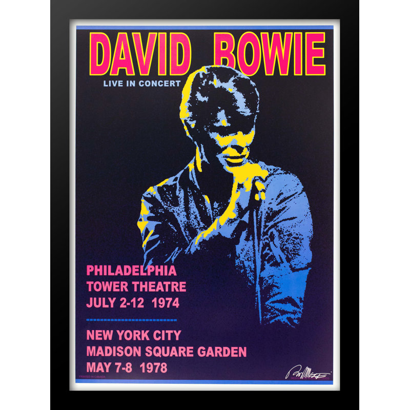 Vintage David Bowie Poster Art Print Black /& White Card or Canvas