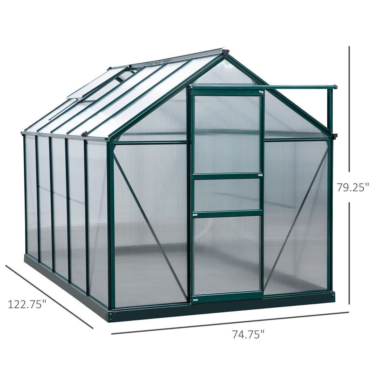 Outsunny 6.25' W x 10.25' D Greenhouse & Reviews | Wayfair