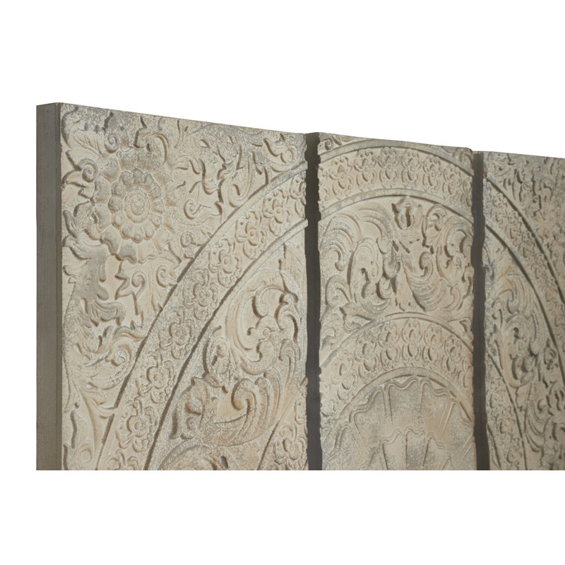 One Allium Way Large Stone Decorative Carved Wood Wall Decor Wayfair