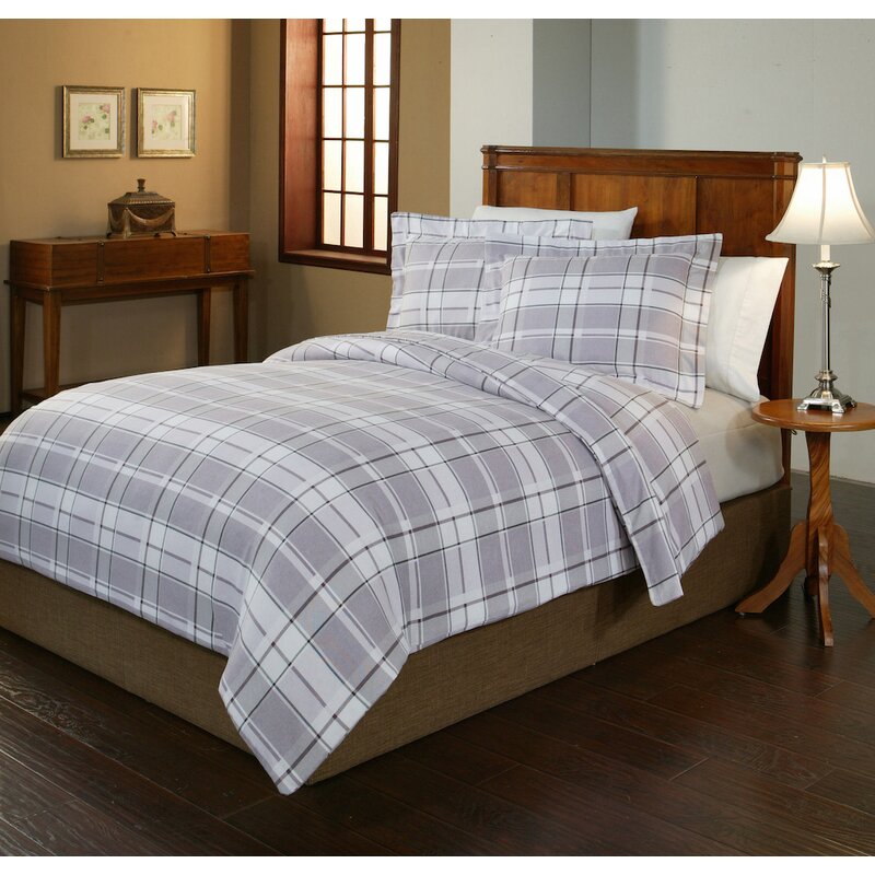 Pointehaven Jensen 100 Cotton Flannel Duvet Cover Set Reviews