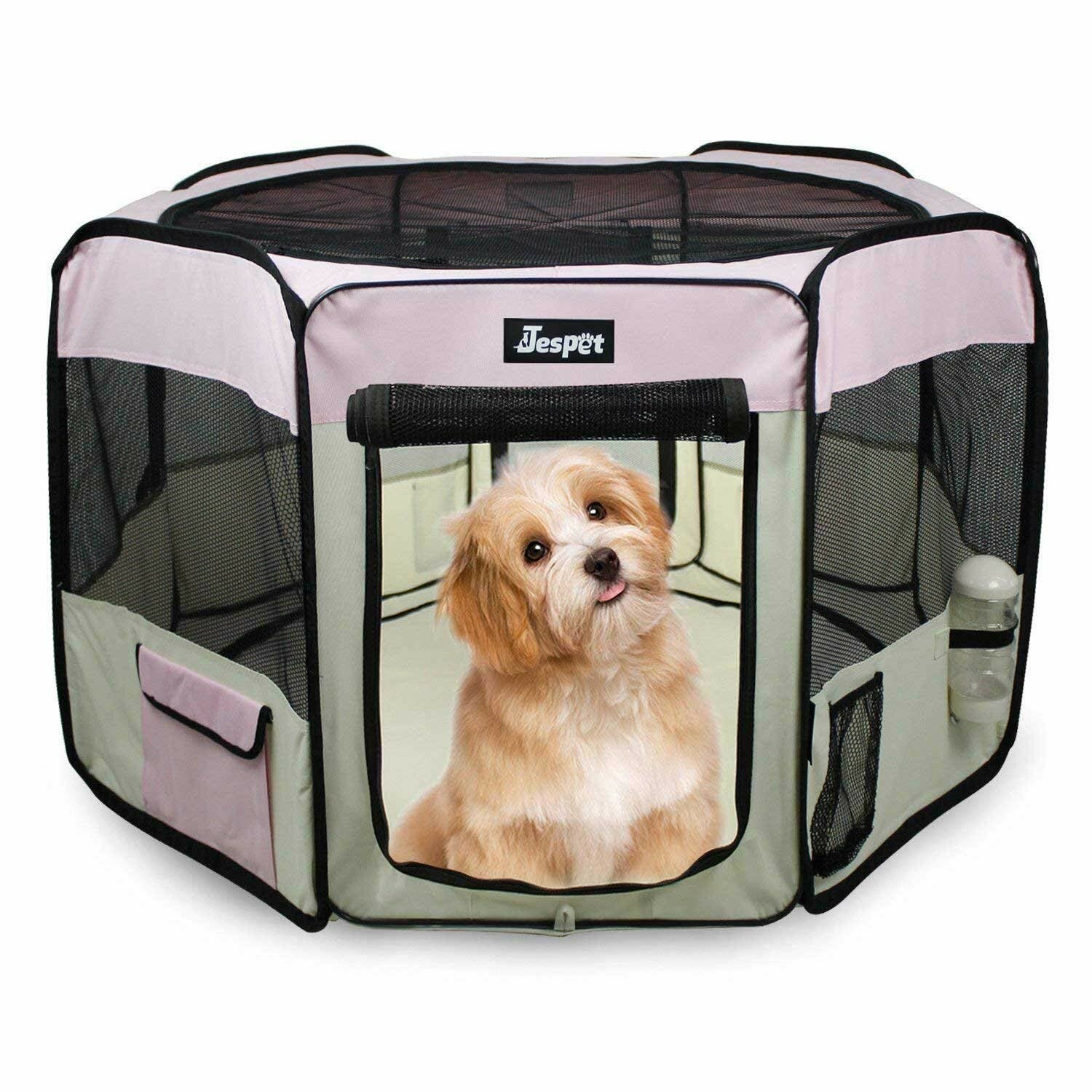 Pet Gear Travel Lite Portable Play Pen//Soft Crate with Removable Shade Top for Dogs//Cats//Rabbits 3 Sizes Durable 600D Fabric Indoor//Outdoor Built-in Stay Fold Band Easy-Fold
