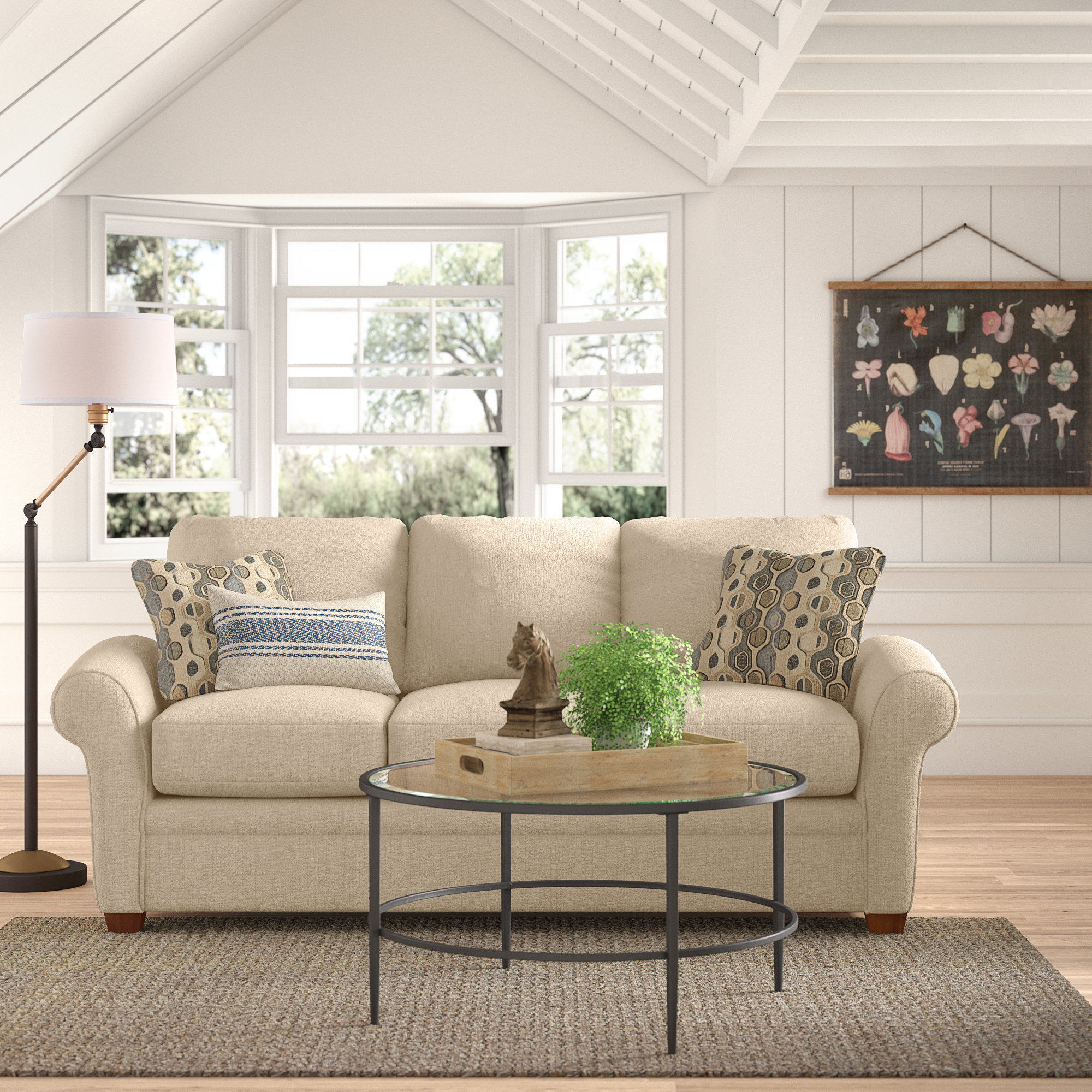 Natalie 86 Inches Round Arms Sofa Reviews Birch Lane Natalie 86 Inches Round Arms Sofa
