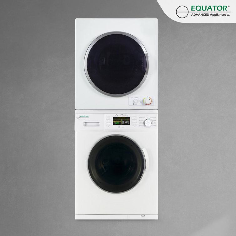 Equator White Laundry Center 1 6 Cu Ft High Efficiency Washer And Dryer Combo Reviews Wayfair