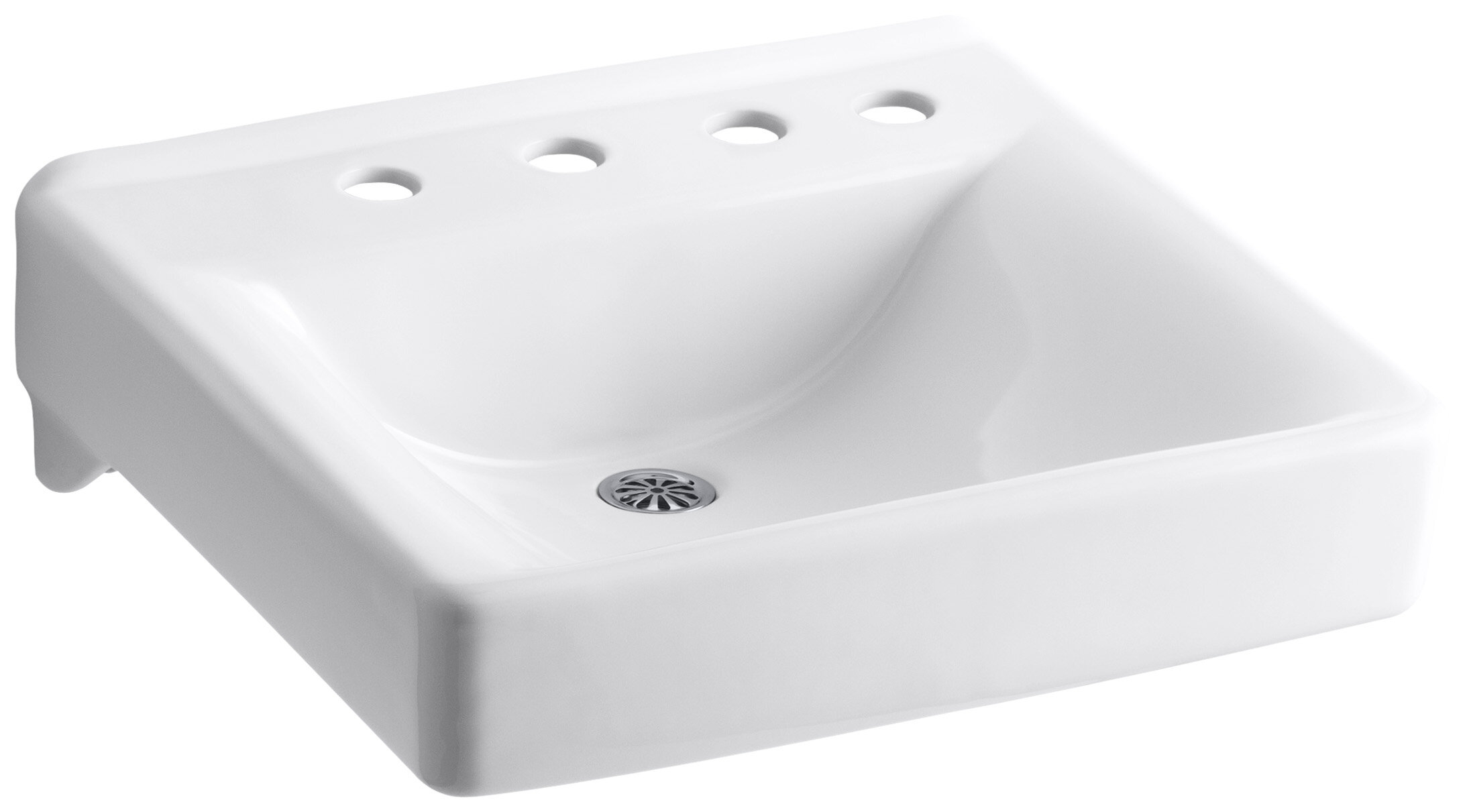 kohler soho wall mount bathroom sink in white