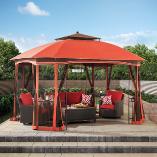 Go to store & view more images Patrice 12 Ft. W x 10 Ft. D Metal Patio Gazebo by Sunjoy