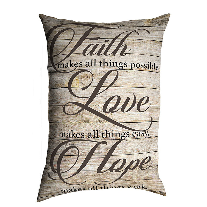 August Grove Anselmo Faith Love Hope Eco Friendly Religious Quotes