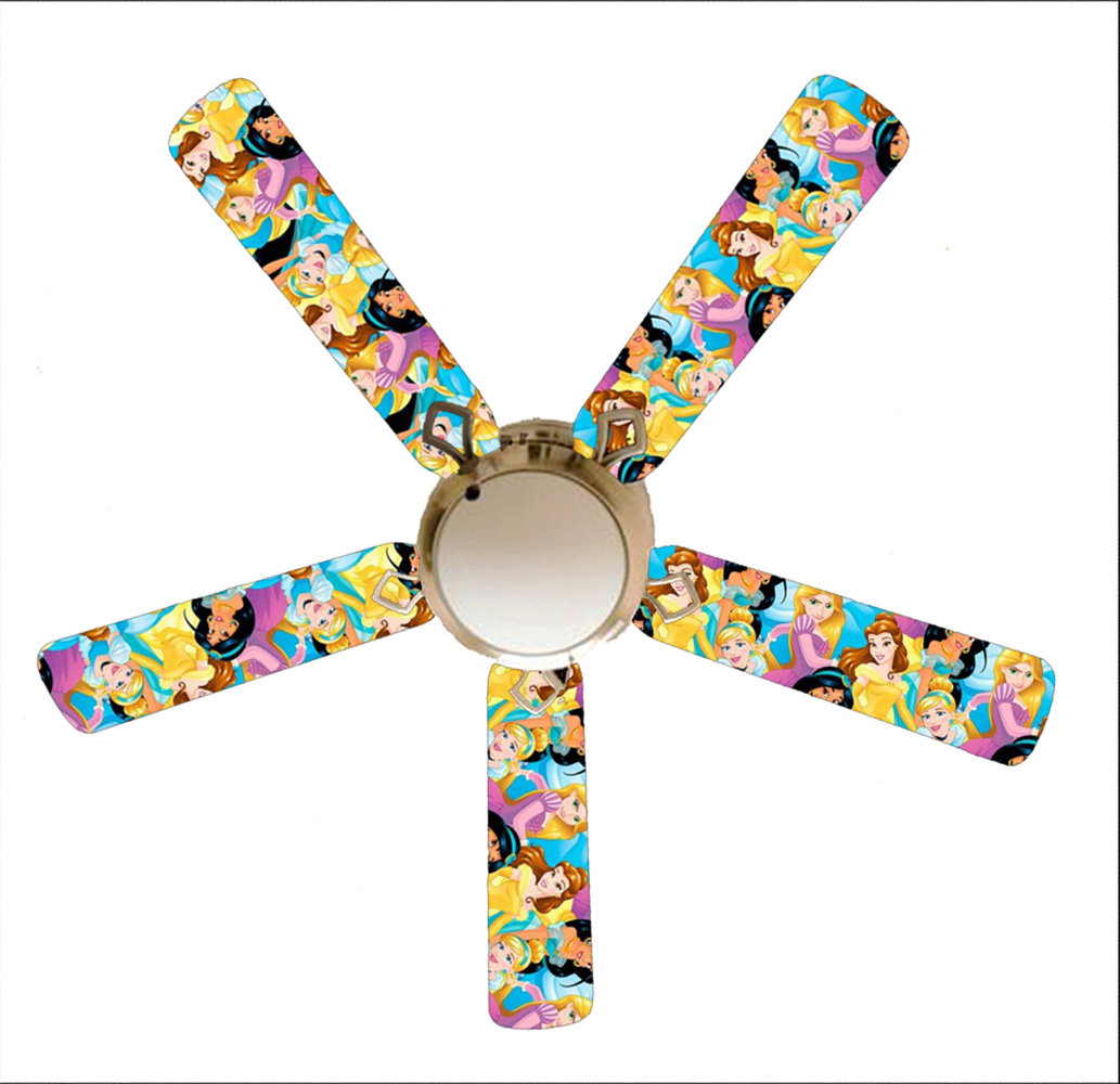 888 Cool Fans 52 Disney Princesses 5 Blade Ceiling Fan Light Kit