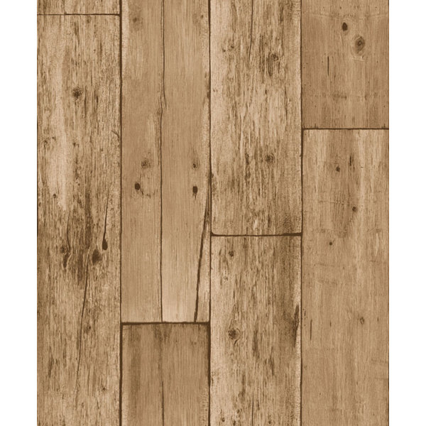 Millwood Pines Sharyn 33 L X 21 W Planks Wallpaper Roll Wayfair