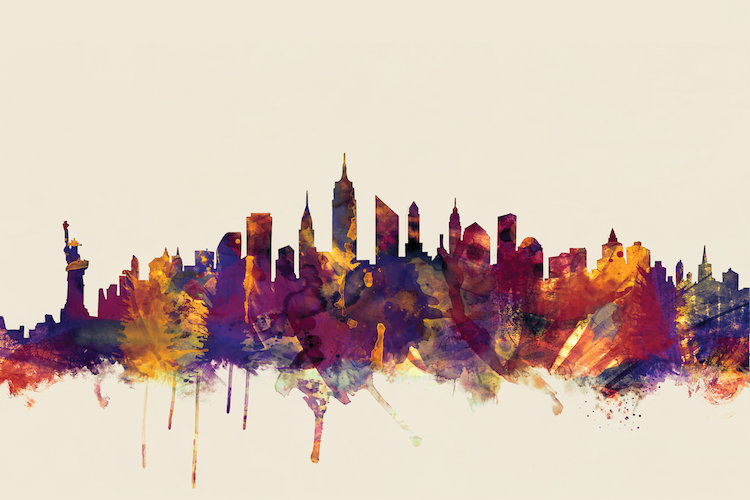 East Urban Home Skyline Series New York City New York Usa Ii