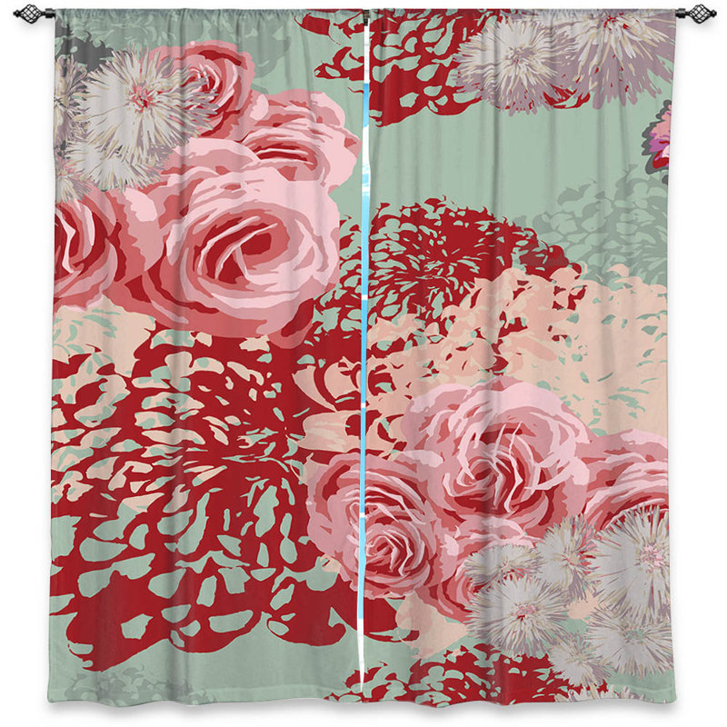 Dianochedesigns Nature Floral Room Darkening Curtain Panels Wayfair