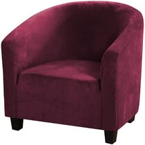 velvet armchair slipcover