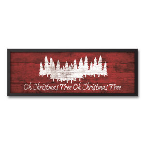 'Oh Christmas Tree' Framed Textual Art on Canvas