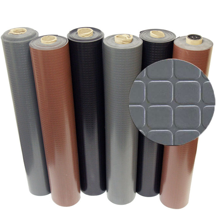 Rubber Cal Inc Block Grip 4 Ft X 5 Ft Garage Flooring Roll In