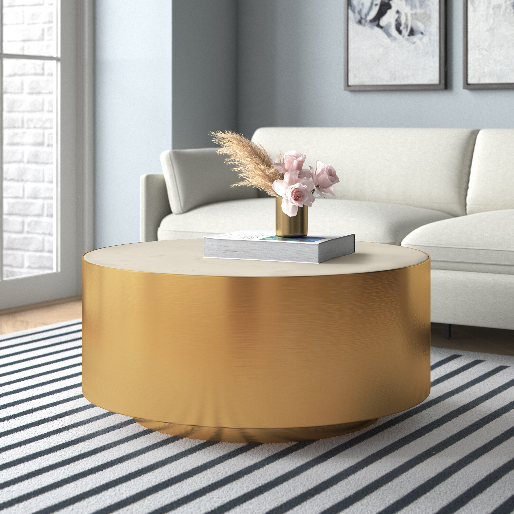 Drum Gold Coffee Tables You Ll Love In 2021 Wayfair