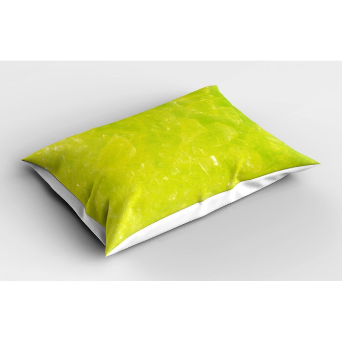 East Urban Home Ambesonne Lime Green Pillow Sham Grunge Hazy