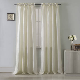 Canora Grey Shurtleff Jacquard Geometric Room Darkening Thermal Rod Pocket Curtain Panels Reviews Wayfair