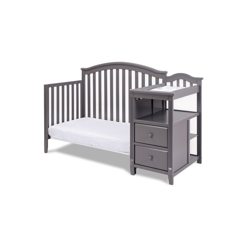 simplicity crib with attached changing table