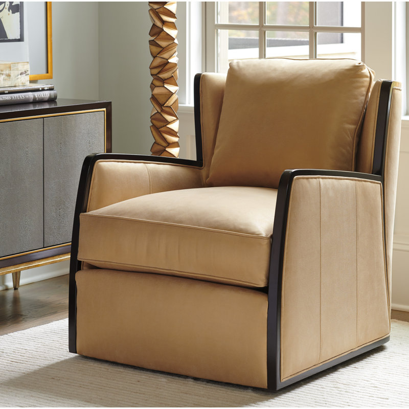Lexington Carlyle 30 W Top Grain Leather Swivel Armchair Wayfair Danish leather swivel chair by h.w. carlyle 30 w top grain leather swivel armchair