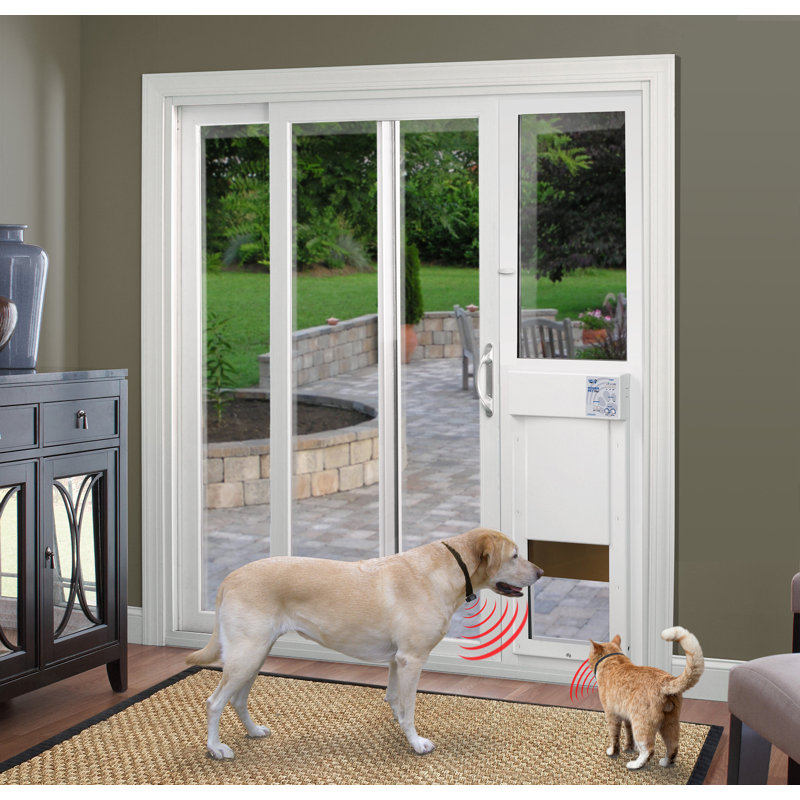 large sliding glass doggie door