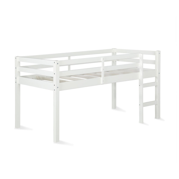 twin loft bed white