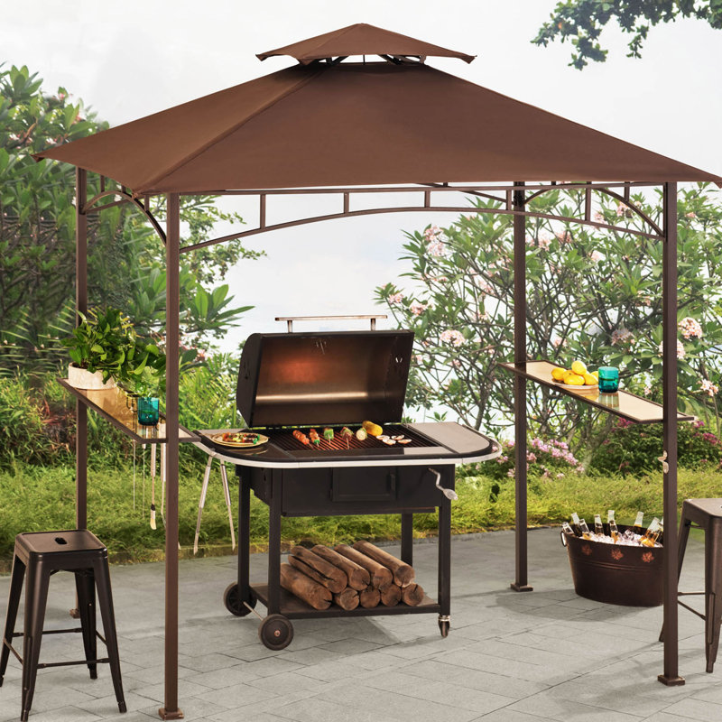 Sunjoy 8 Ft W X 5 D Steel Grill Gazebo Reviews Wayfair