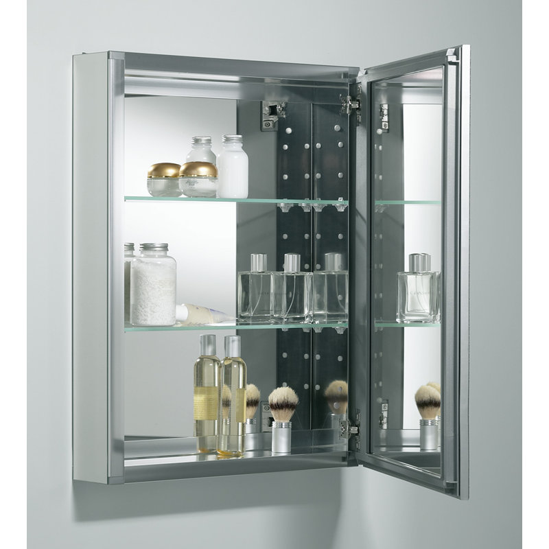 K Cb Clw2026ss Kohler 20 X 26 Recessed Or Surface Mount Framed Medicine Cabinet With 2 Adjustable Shelves Reviews Wayfair