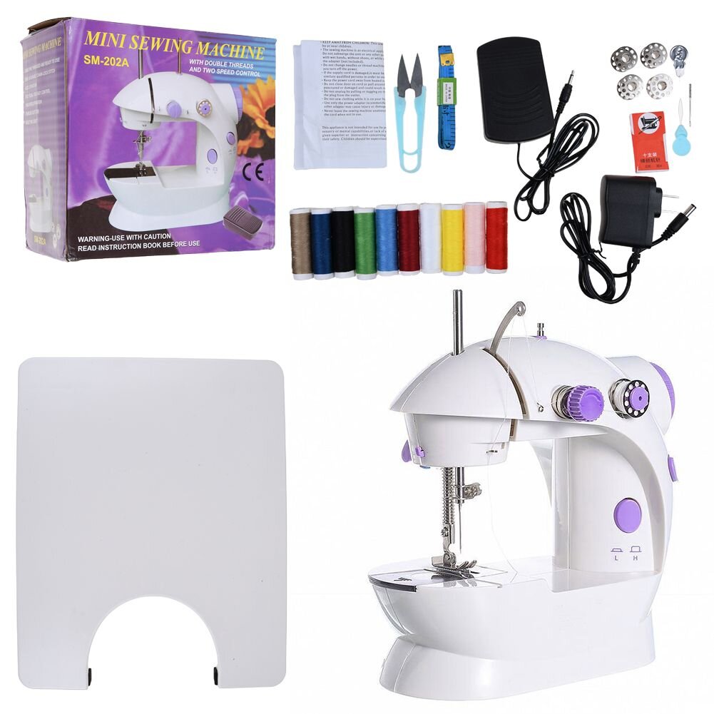 Portable Mini Electric Sewing Machine Desktop Household Tailor 2 Speed w/