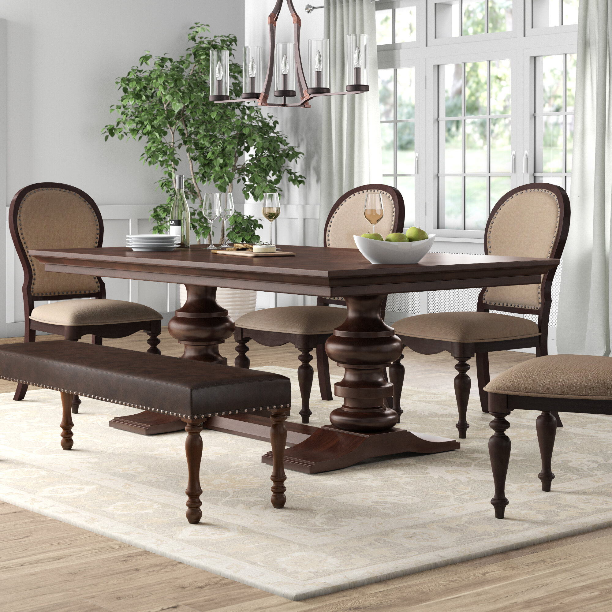 Winston Porter Encore Extendable Trestle Dining Table Reviews