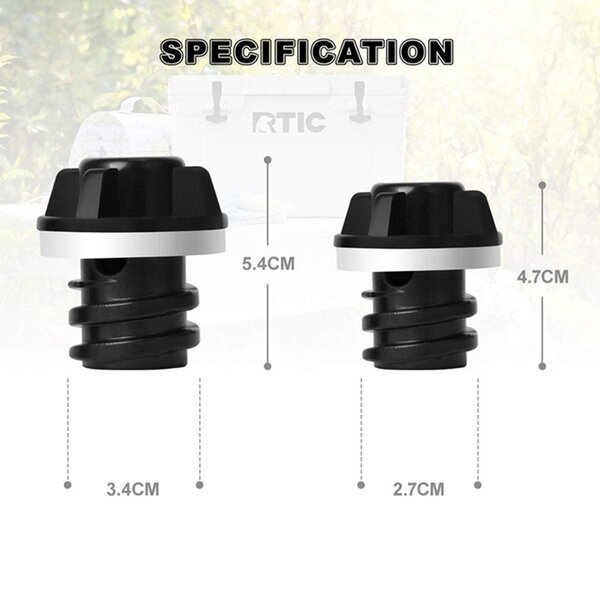 BEAST Cooler Accessories RTIC Compatible Large & Small Drain Plug Combo Pack Compatible with RTICs New 2 Drain Coolers 