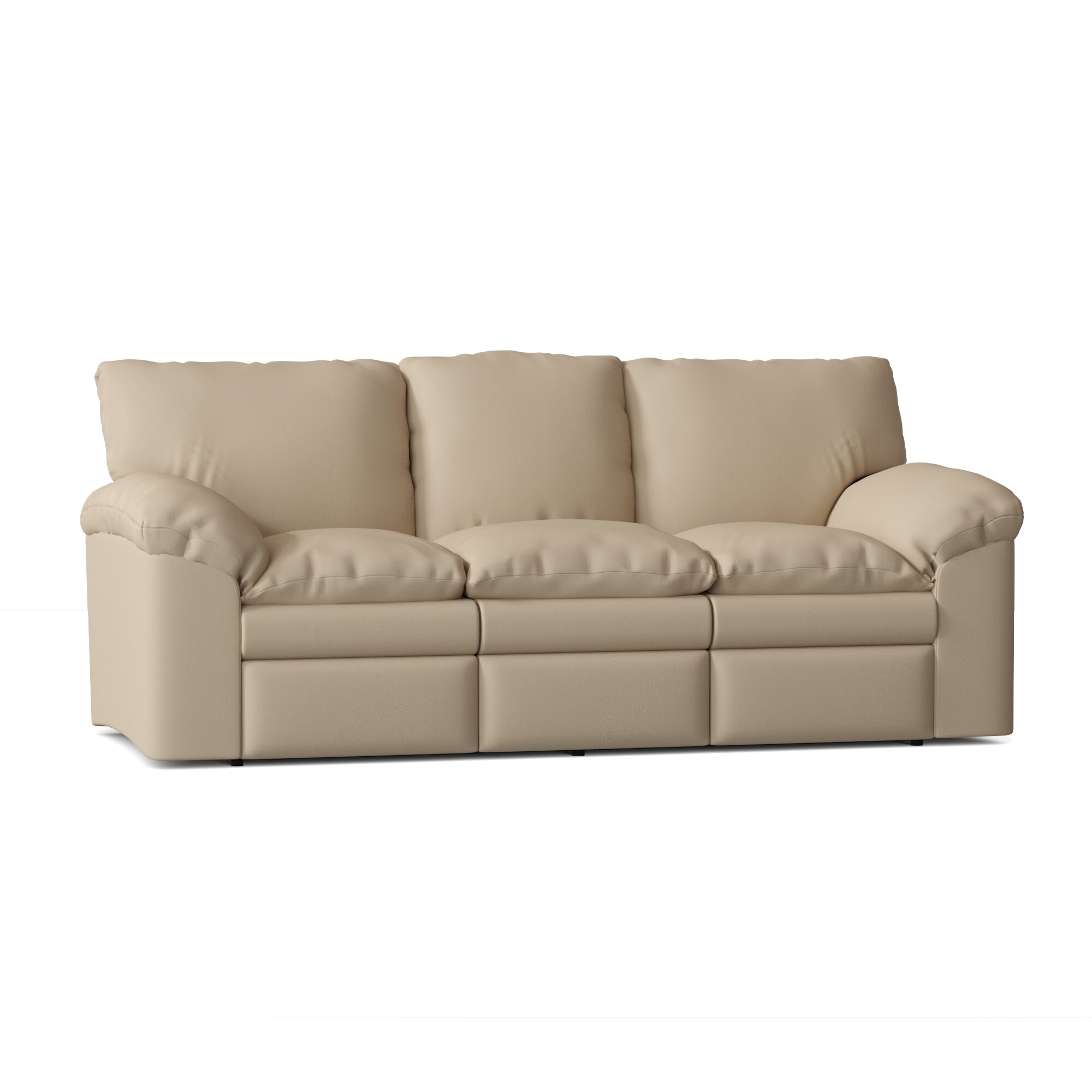 Omnia Leather El Dorado Reclining 92 Pillow Top Arm Sofa