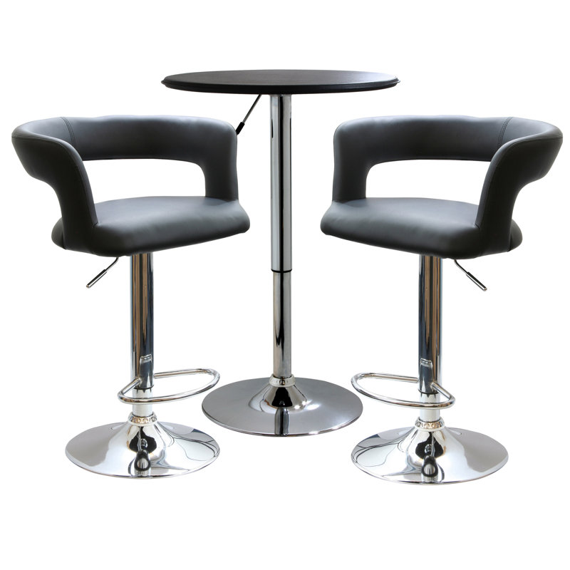 Latitude Run® Southampton Modern Curvey 3 Piece Pub Table ...