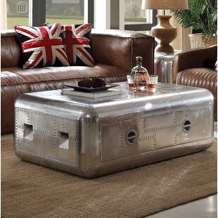 Lottie Trunk Aluminum Coffee Table With Storage By 17 Stories