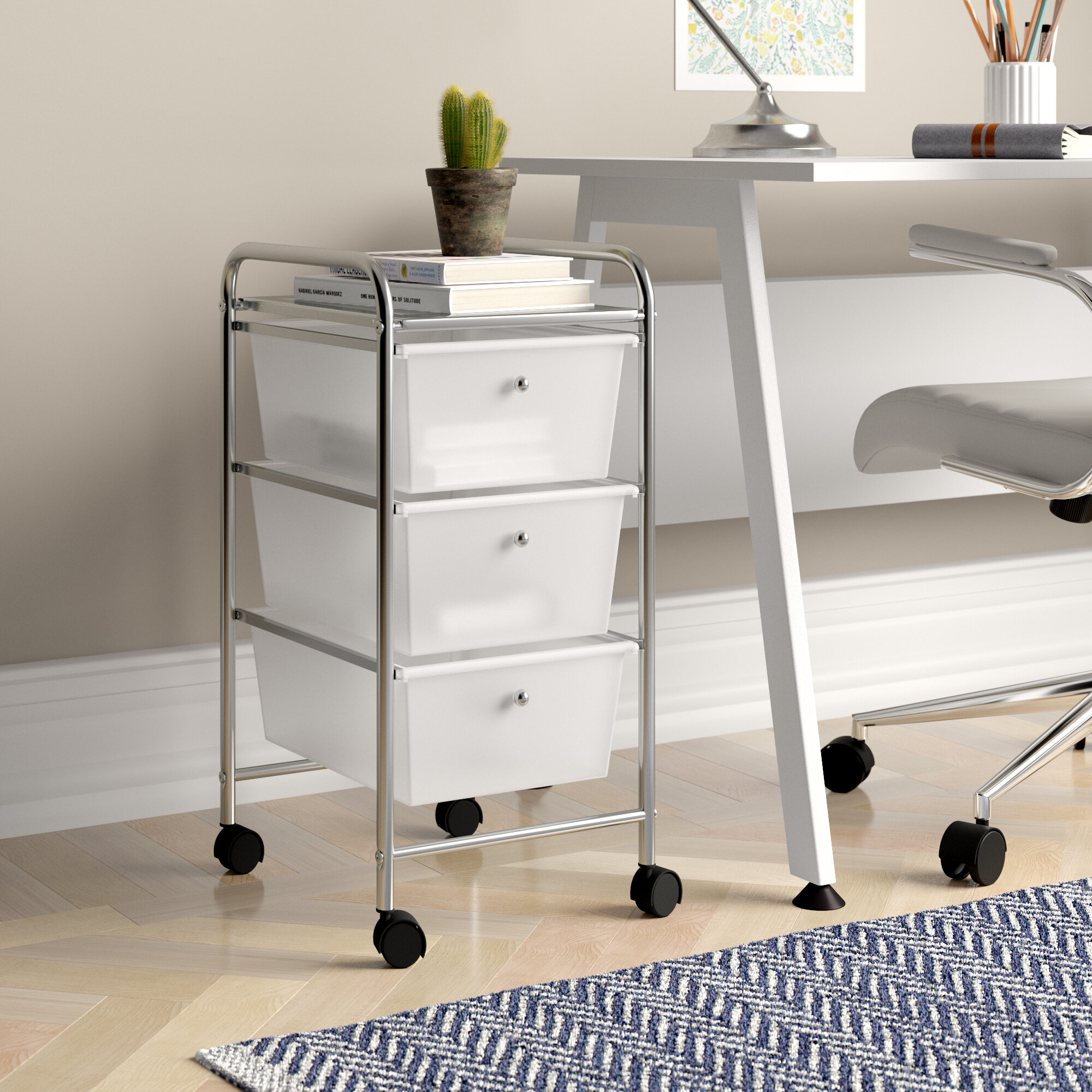 Symple Stuff Utility Cart With 3 Drawers Reviews Wayfair Co Uk