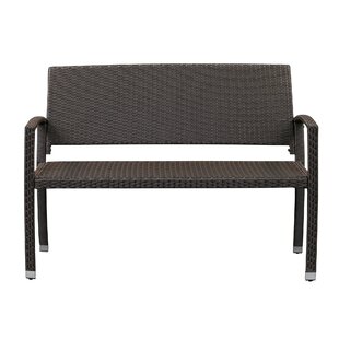 wicker patio bench