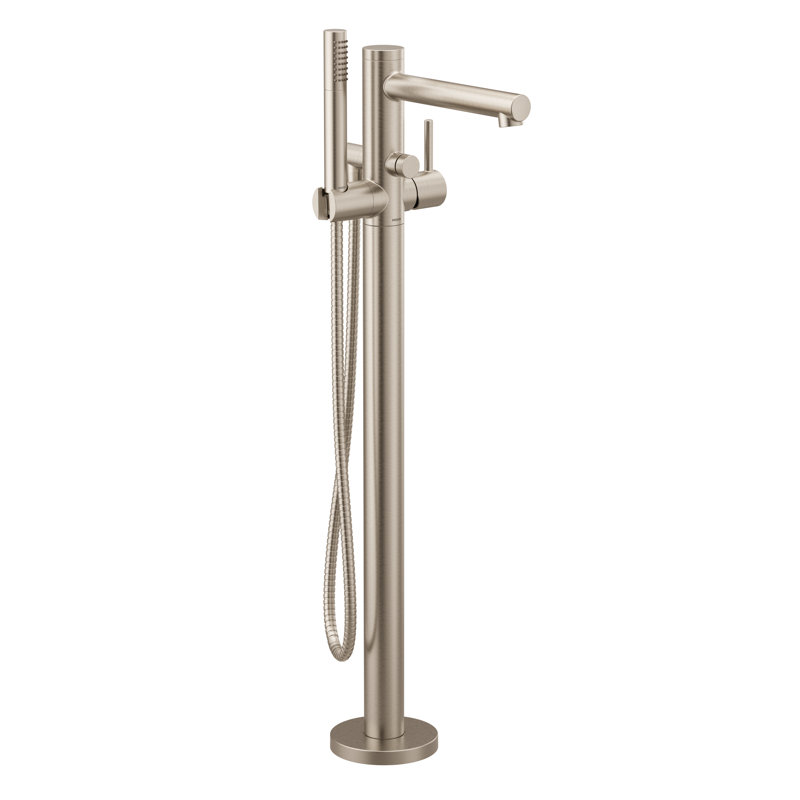 Moen Align Single Handle Floor Mounted Freestanding Tub Filler With Handshower Reviews Wayfair