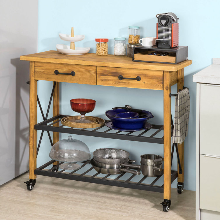 Borough Wharf Yeager Kitchen Cart Reviews Wayfair Co Uk