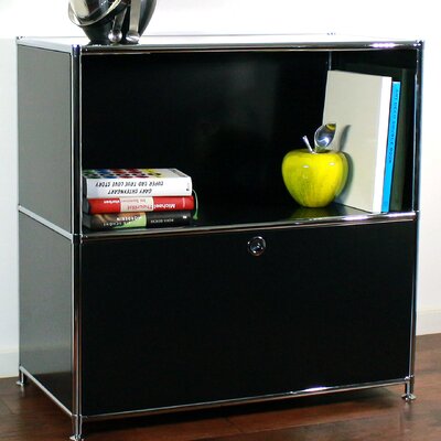 Credenza 1 Drawer Lateral Filing Cabinet System4 Color Black