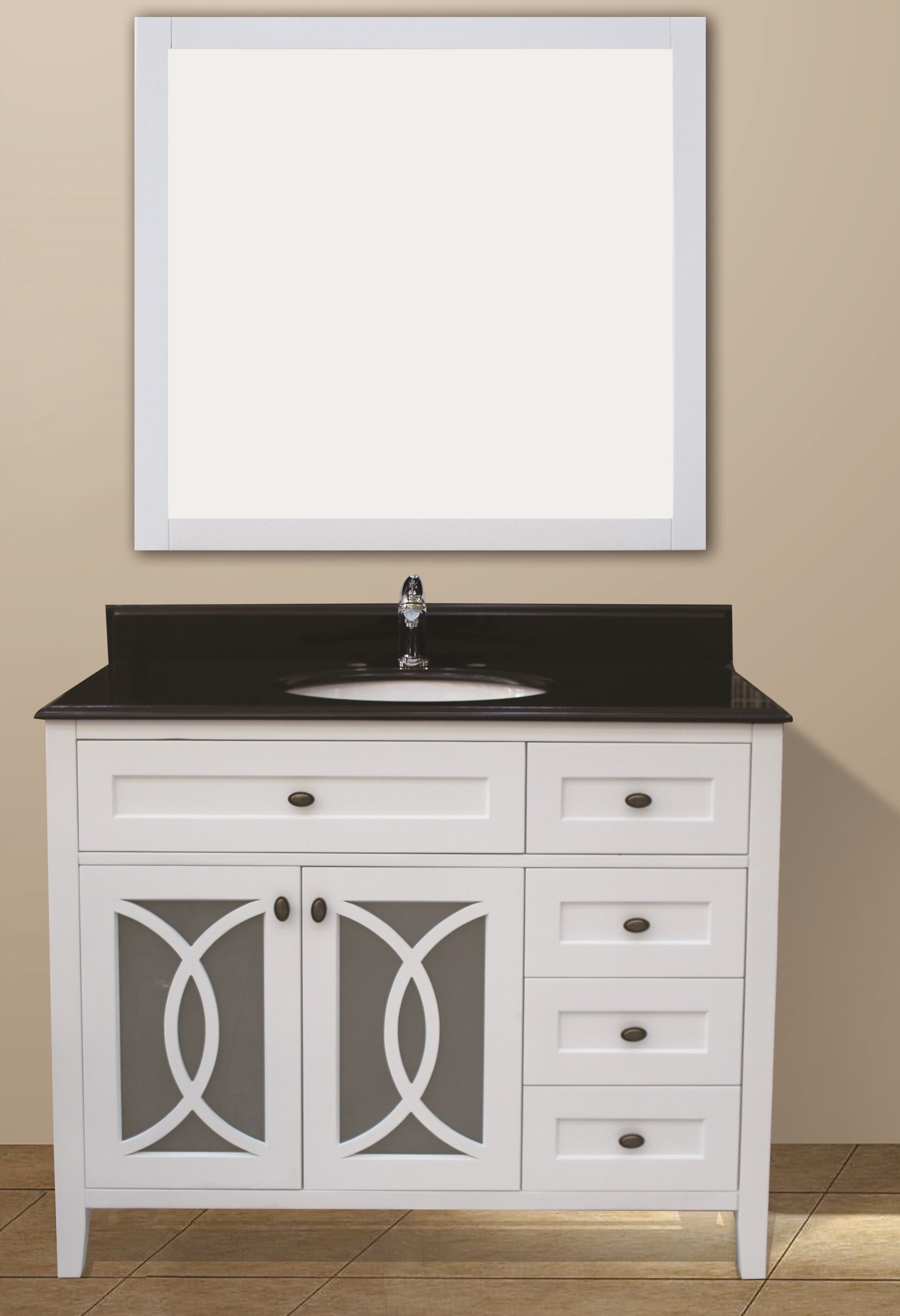 Ngy Stone Cabinet Margaret Garden 43 Single Bathroom Vanity Set