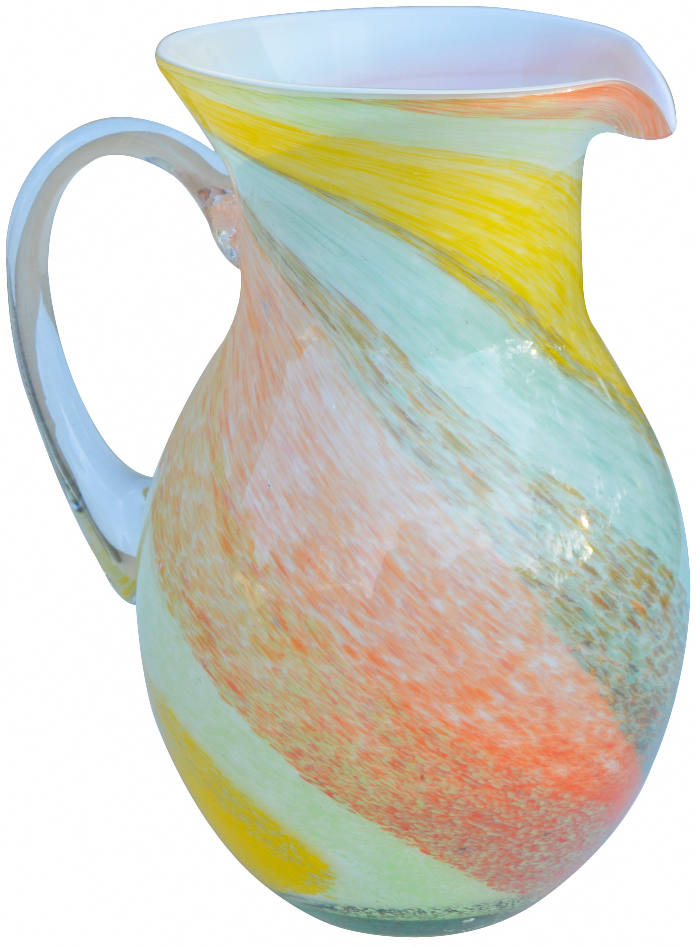 The Moroccan Room Orange Teal Yellow 9 5 Indoor Outdoor Glass Table Vase Wayfair