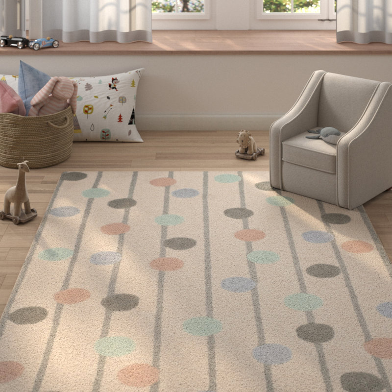 Mack Milo Polka Dots Handmade Tufted Wool Multicolor Rug Reviews Wayfair