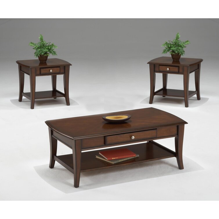 hille 3 piece coffee table set