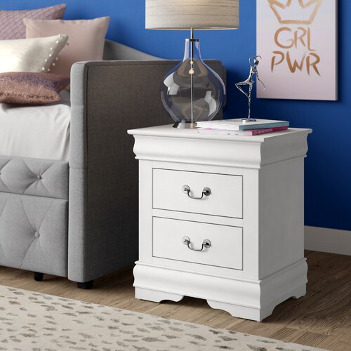 Grovelane Emily 2 Drawer Nightstand & Reviews | Wayfair