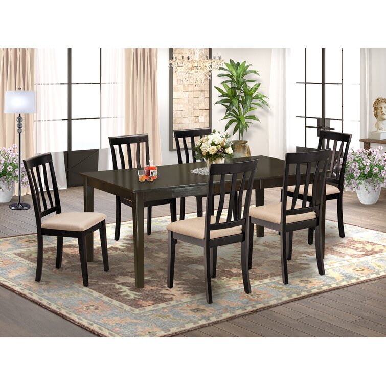 Lark Manor Apex Butterfly Leaf Solid Wood Dining Set & Reviews | Wayfair