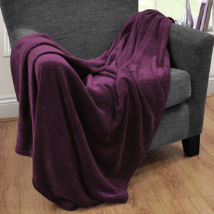 purple and grey throw