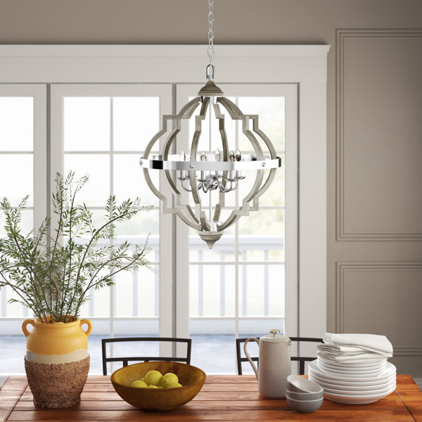 Forney 6 Light Lantern Geometric Chandelier Reviews Birch Lane