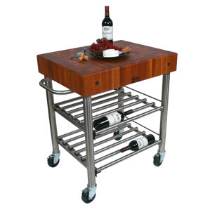 Cucina Americana Kitchen Cart with Butcher Block Top by John Boos
