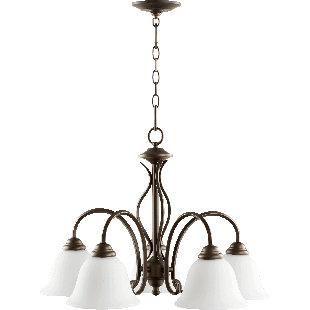 Go to store & view more images Bernardston 5-Light Shaded Chandelier by Fleur De Lis Living