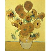 Bedroom 24x36 Natural SIGNWIN Framed Canvas Print Wall Art Sunflowers by Vincent Van Gogh Nature Wilderness Illustrations Modern Chic Scenic Colorful Multicolor for Living Room Office