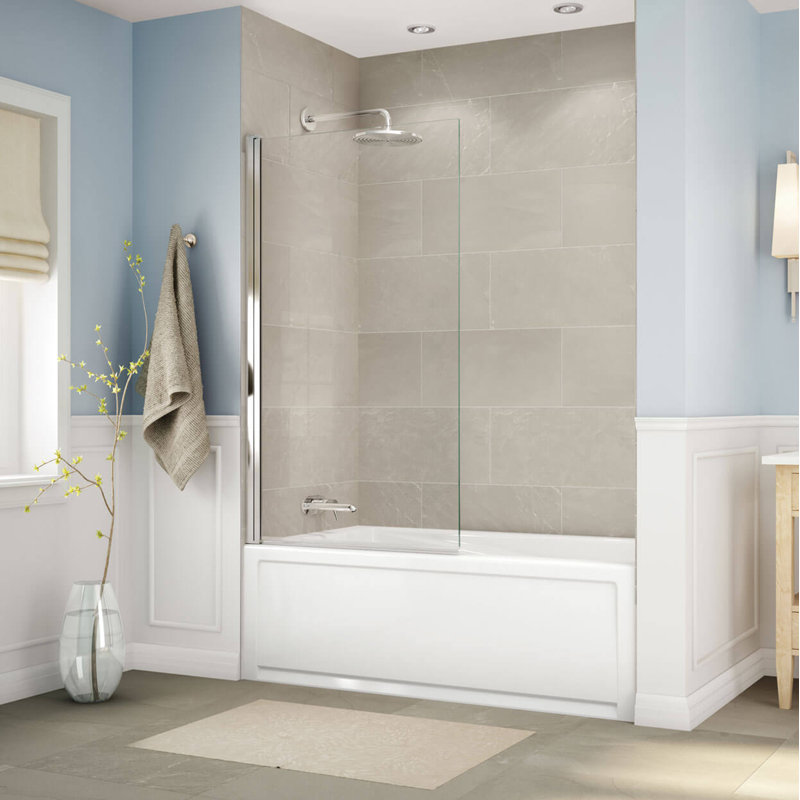 Maax Inc Axial 58 H Pivot Semi Frameless Tub Door Wayfair