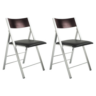 Wood Padded Folding Chair (Set of 2) by CORNER HOUSEWARES
